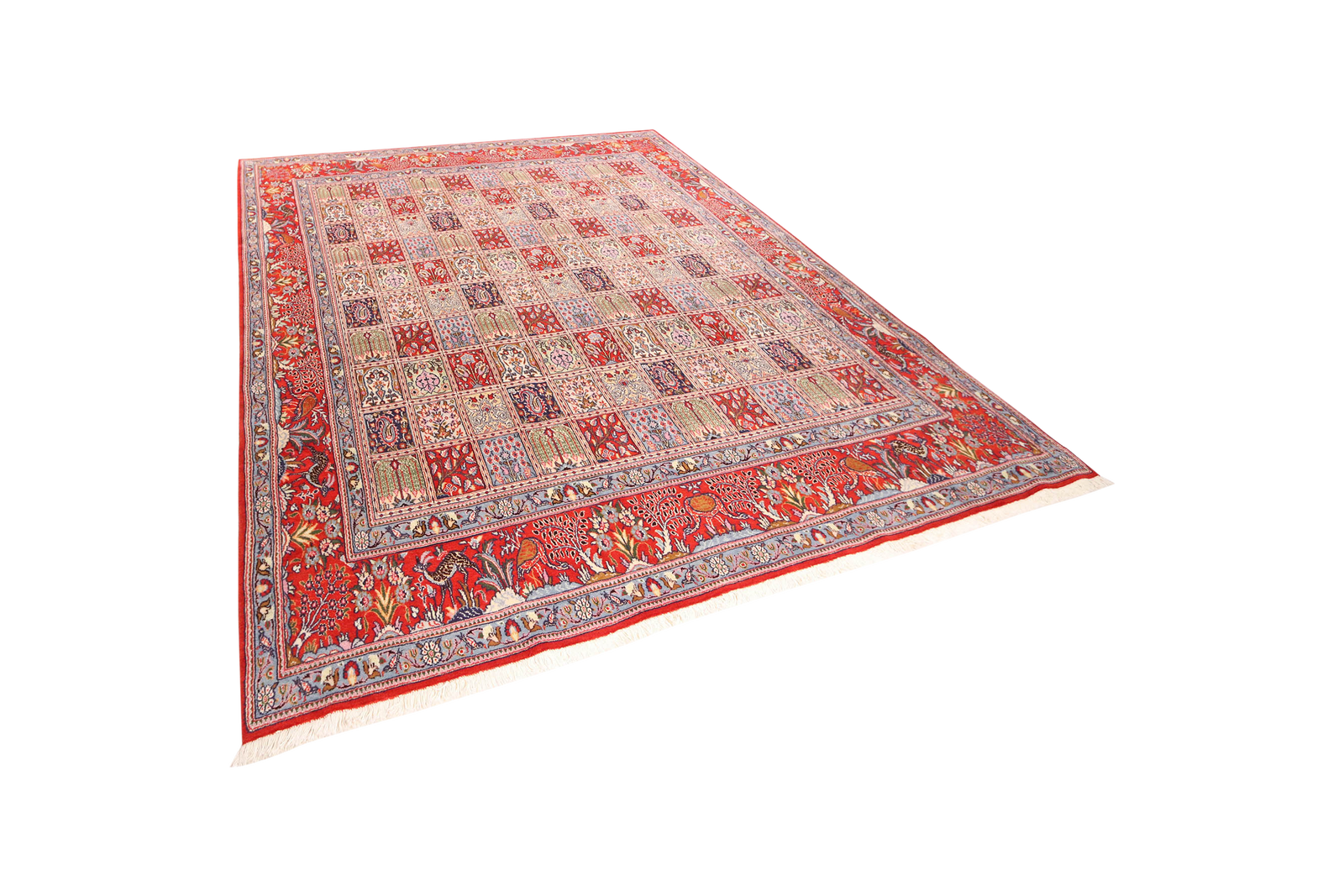 Moud Felder — Handgefertigt, 297x242 cm, Rot, 100% Virgin Wool | View 6