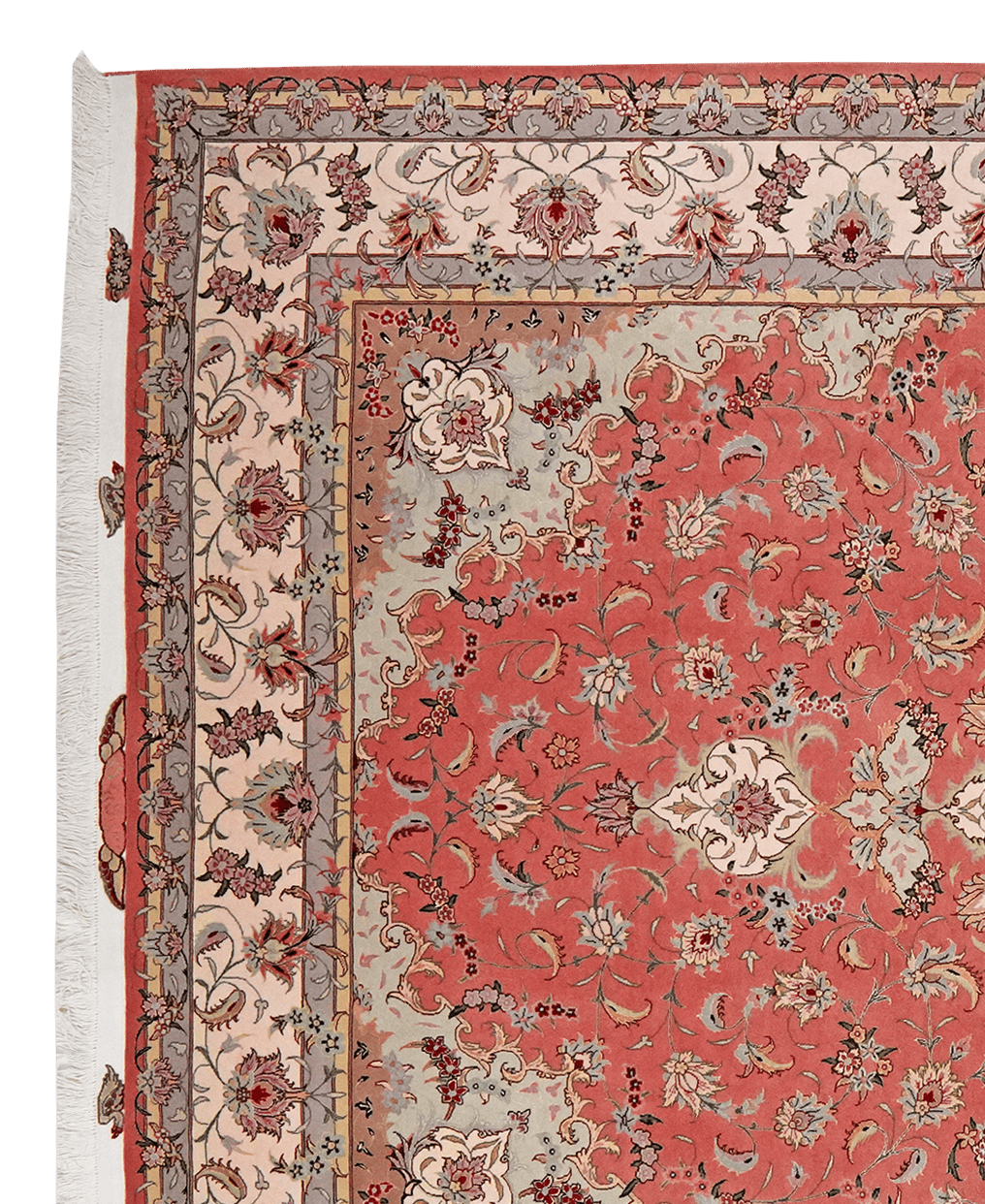 Tabriz 50 Raj — Hand-knotted, 207x304 cm, Pink, 100% Virgin Wool | View 3