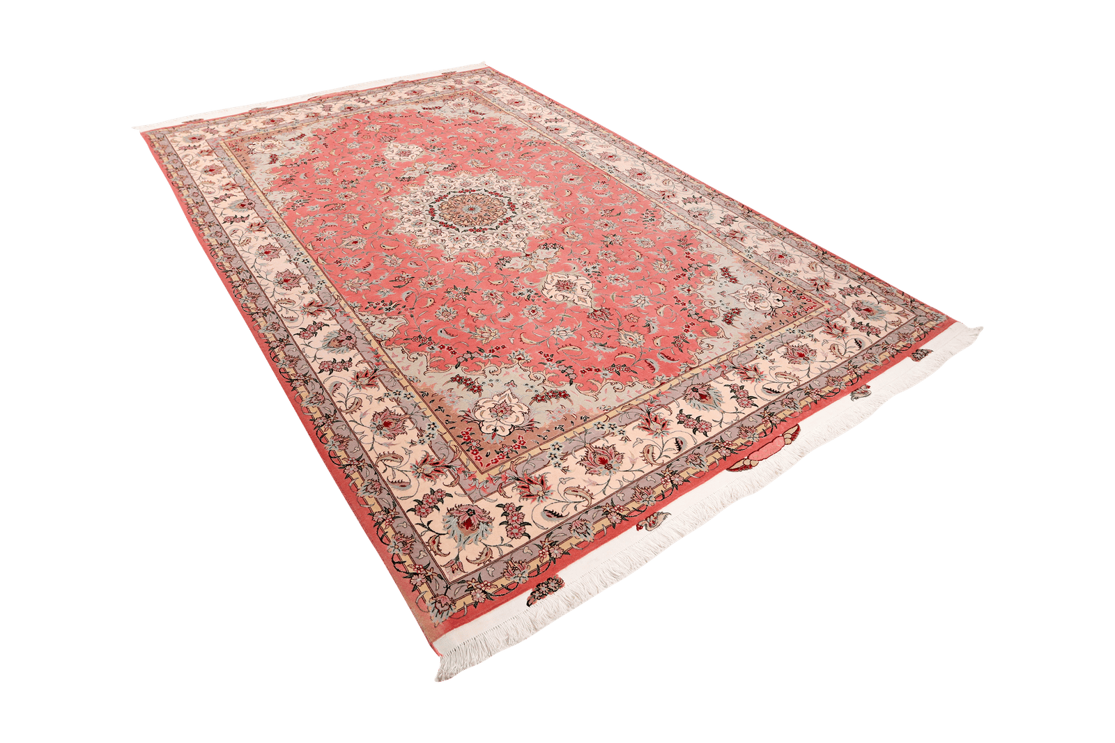 Tabriz 50 Raj — Hand-knotted, 207x304 cm, Pink, 100% Virgin Wool | View 5