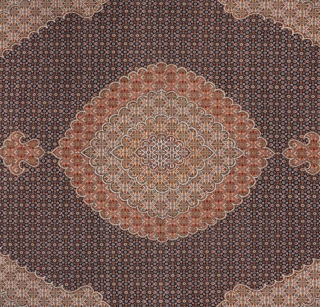 Tabriz 50 Raj — Hand-knotted, 251x355 cm, Blue, 100% Virgin Wool | View 4