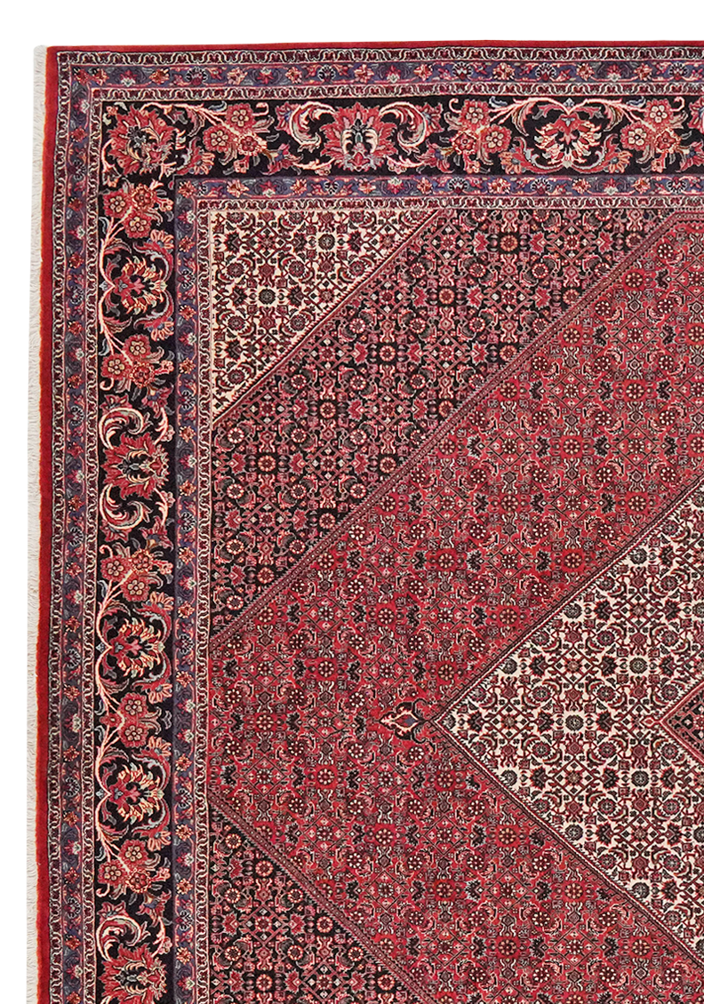 Bidjar — Handgefertigt, 299x255 cm, Blau, 100% Virgin Wool | View 4