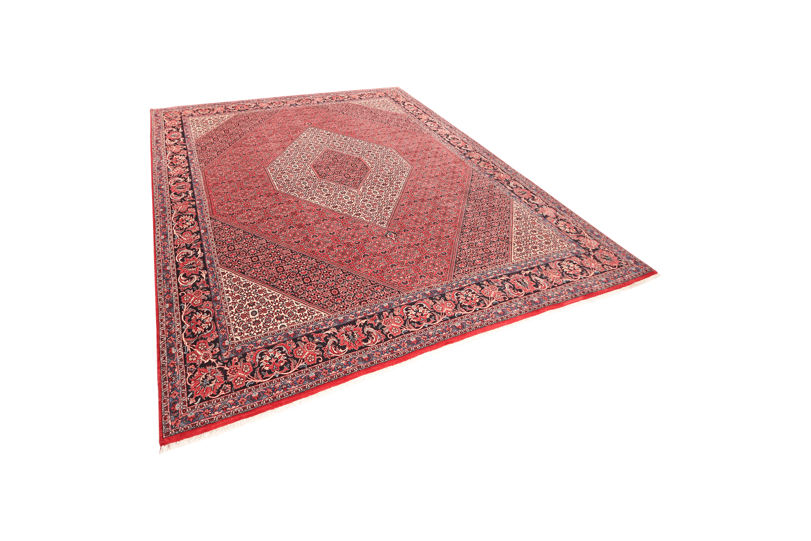 Bidjar — Hand-knotted, 255x299 cm, Red, 100% Virgin Wool | View 5
