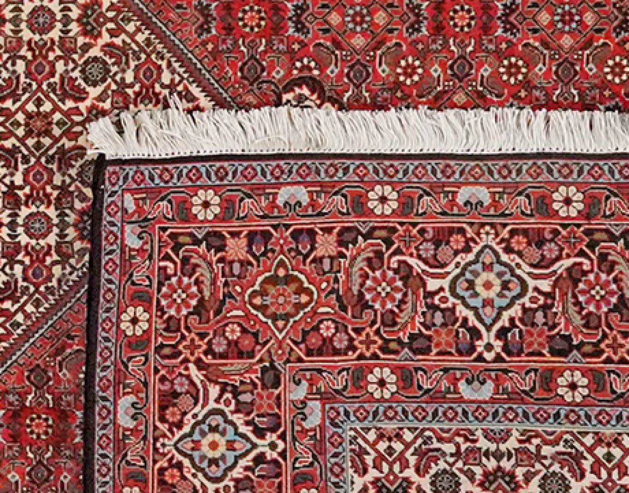 Bidjar — Hand-knotted, 207x308 cm, Red, 100% Virgin Wool | View 6