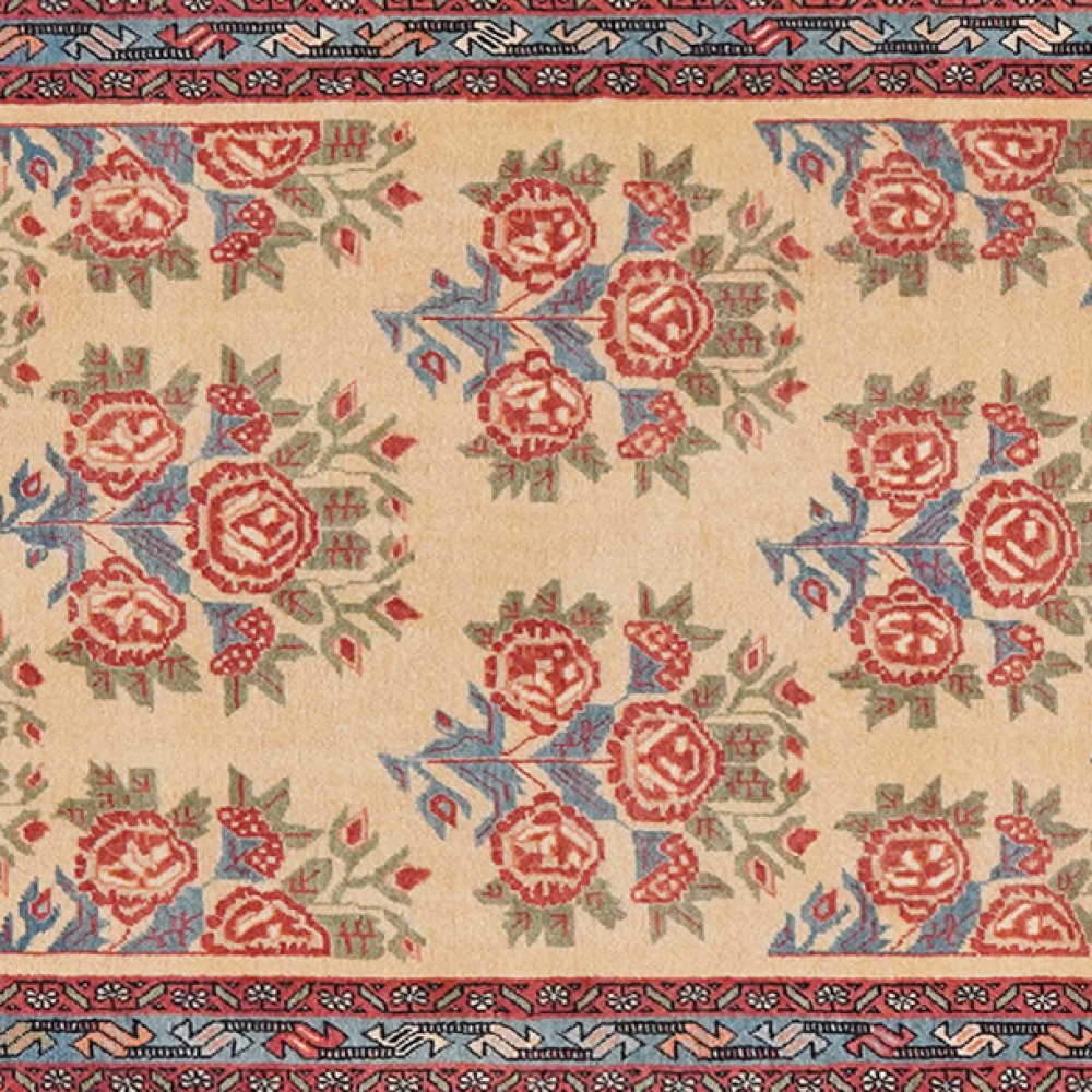 Afshar — Hand-knotted, 87x274 cm, Beige, 100% Virgin Wool | View 4