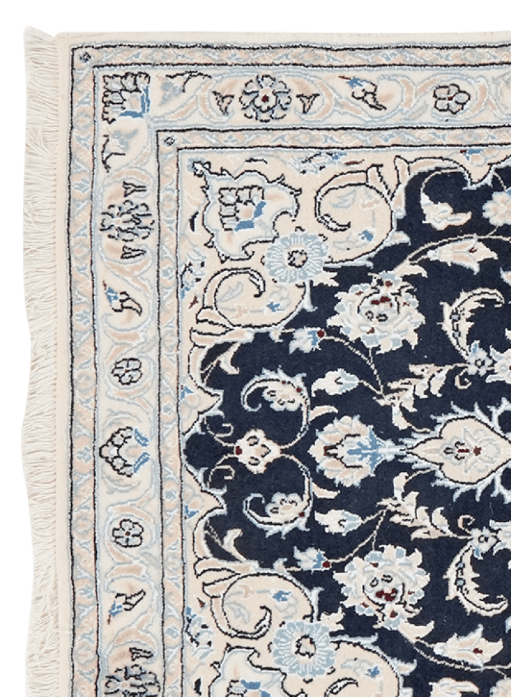 Nain 9La — Hand-knotted, 90x153 cm, Blue, 100% Virgin Wool | View 3
