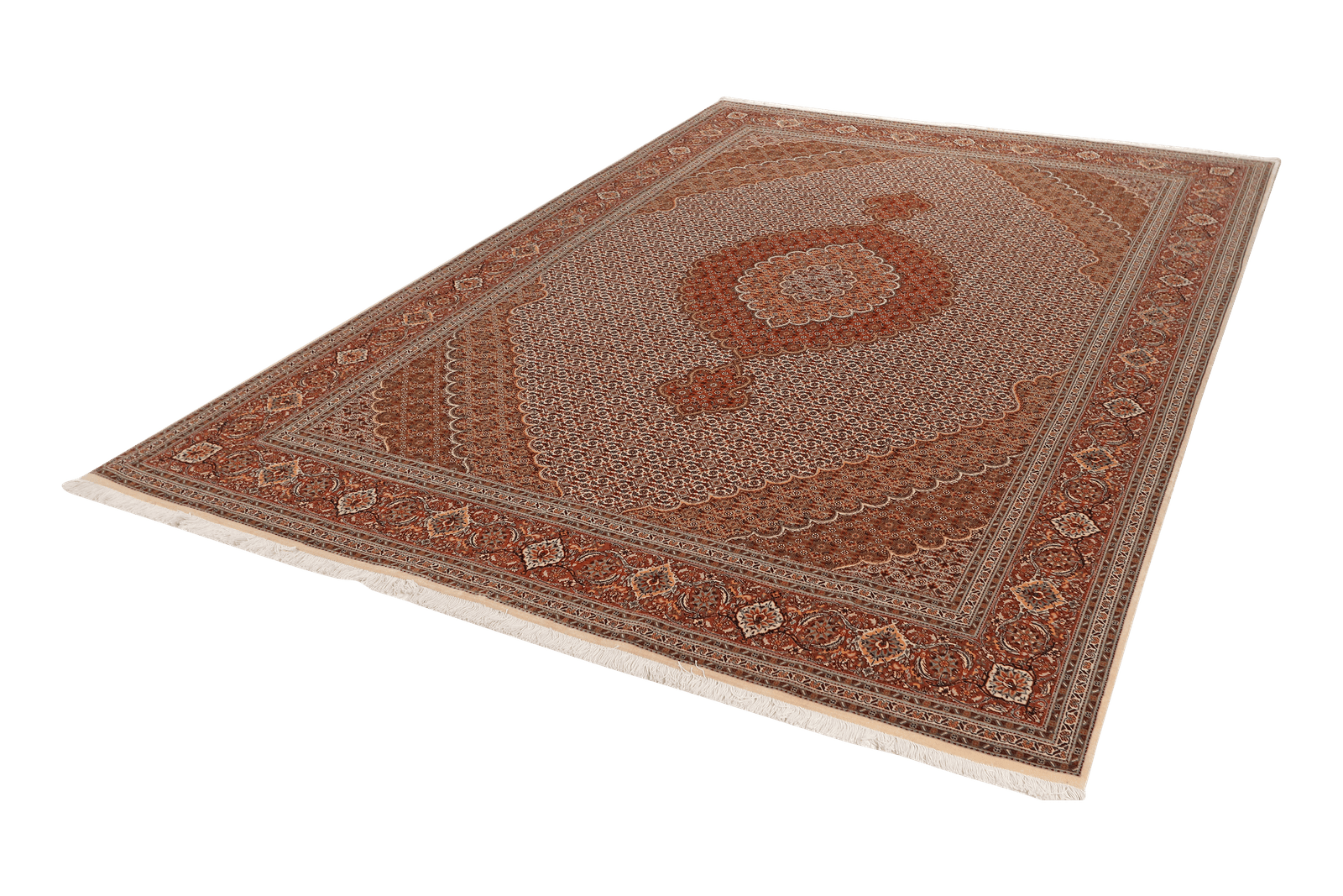 Tabriz 50 Raj — Hand-knotted, 207x304 cm, Brown, 100% Virgin Wool | View 5