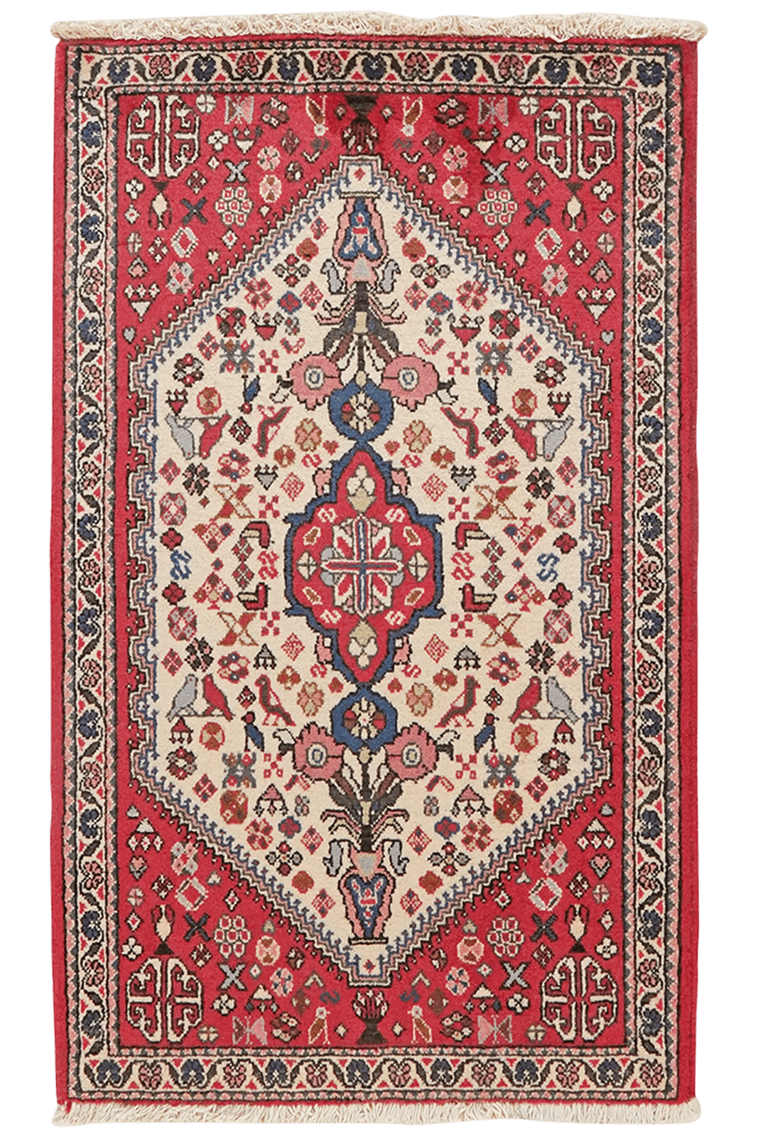 Abadeh — Hand-knotted, 61x102 cm, Beige, 100% Virgin Wool | Main view