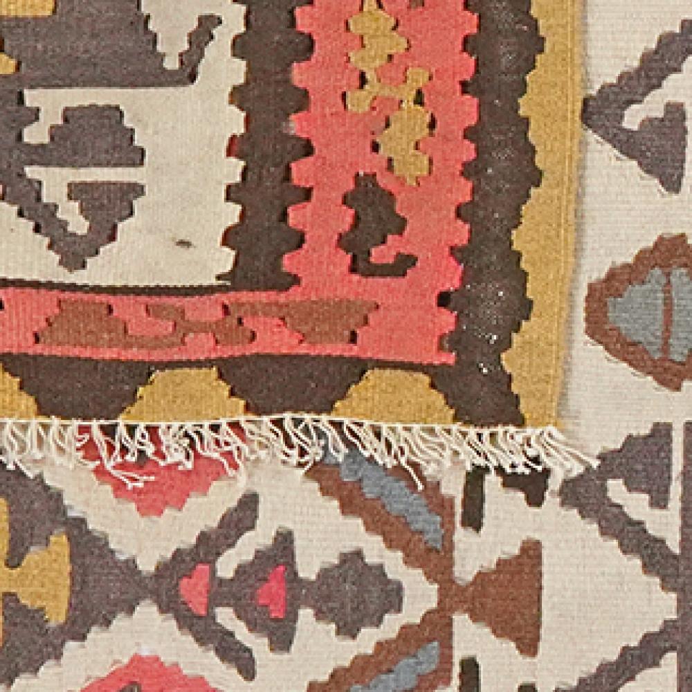 Kelim Ardebil — Handmade, 101x158 cm, Beige, 100% Virgin Wool | View 6