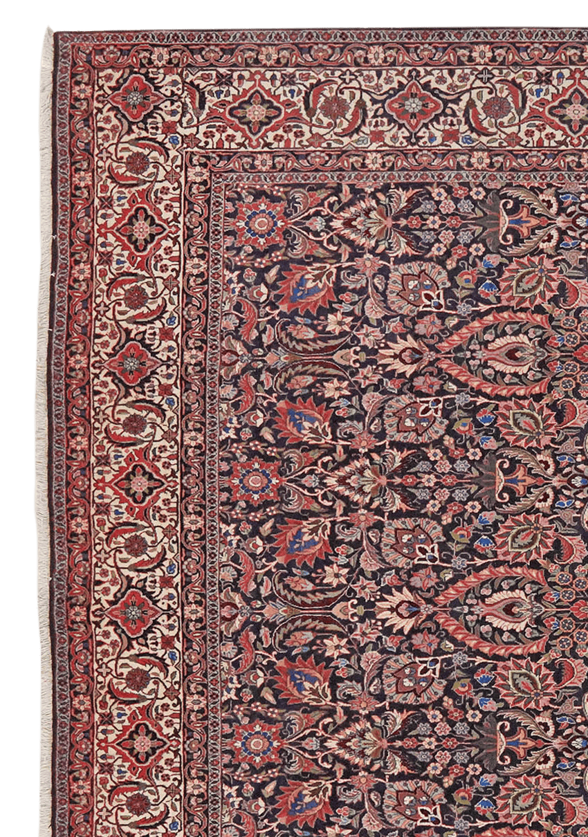 Bidjar — Hand-knotted, 256x250 cm, Blue, 100% Virgin Wool | View 3
