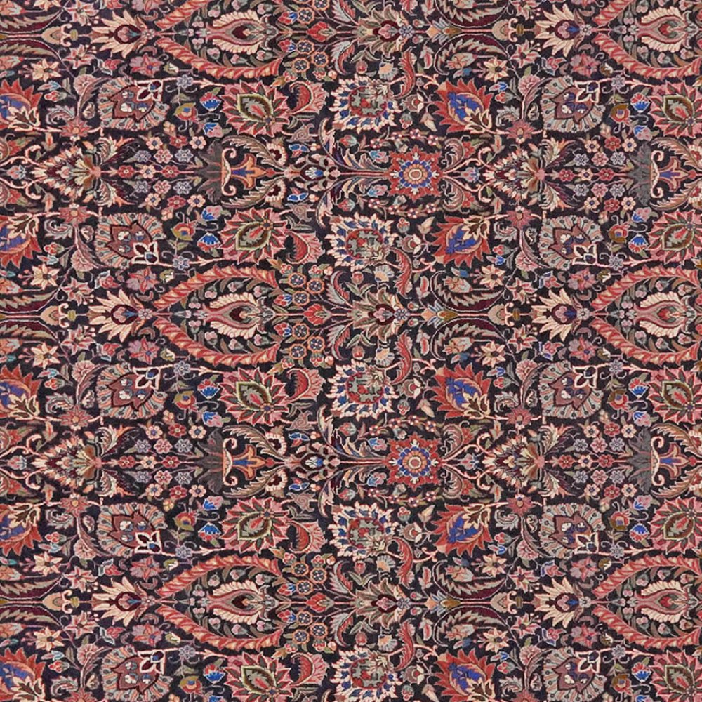 Bidjar — Hand-knotted, 256x250 cm, Blue, 100% Virgin Wool | View 4