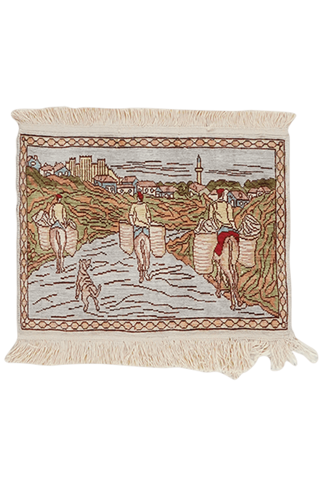 Hereke-Seide — Hand-knotted, 25x35 cm, Grey, 100% Silk | Main view