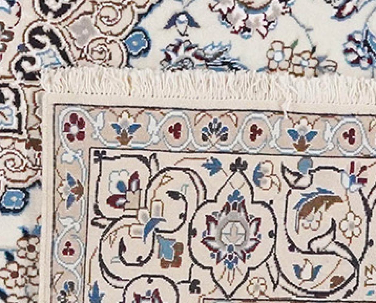 Nain 9La — Hand-knotted, 195x210 cm, Beige, 100% Virgin Wool | View 6