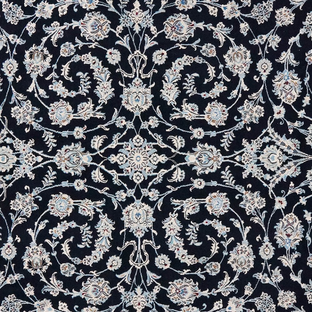Nain 9La — Hand-knotted, 203x296 cm, Blue, 100% Virgin Wool | View 4