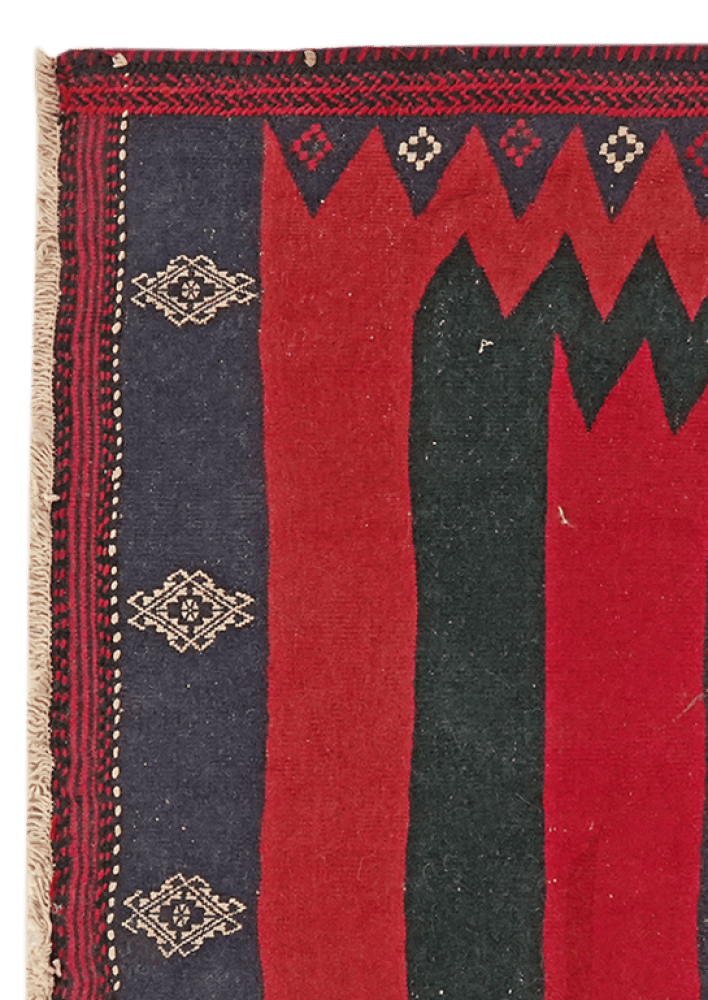 Sofreh Afshar — Handmade, 128x130 cm, Red, 100% Virgin Wool | View 3