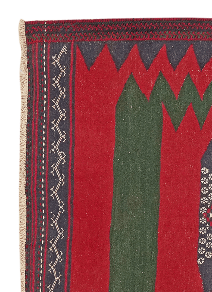 Sofreh Afshar — Handmade, 114x116 cm, Red, 100% Virgin Wool | View 3