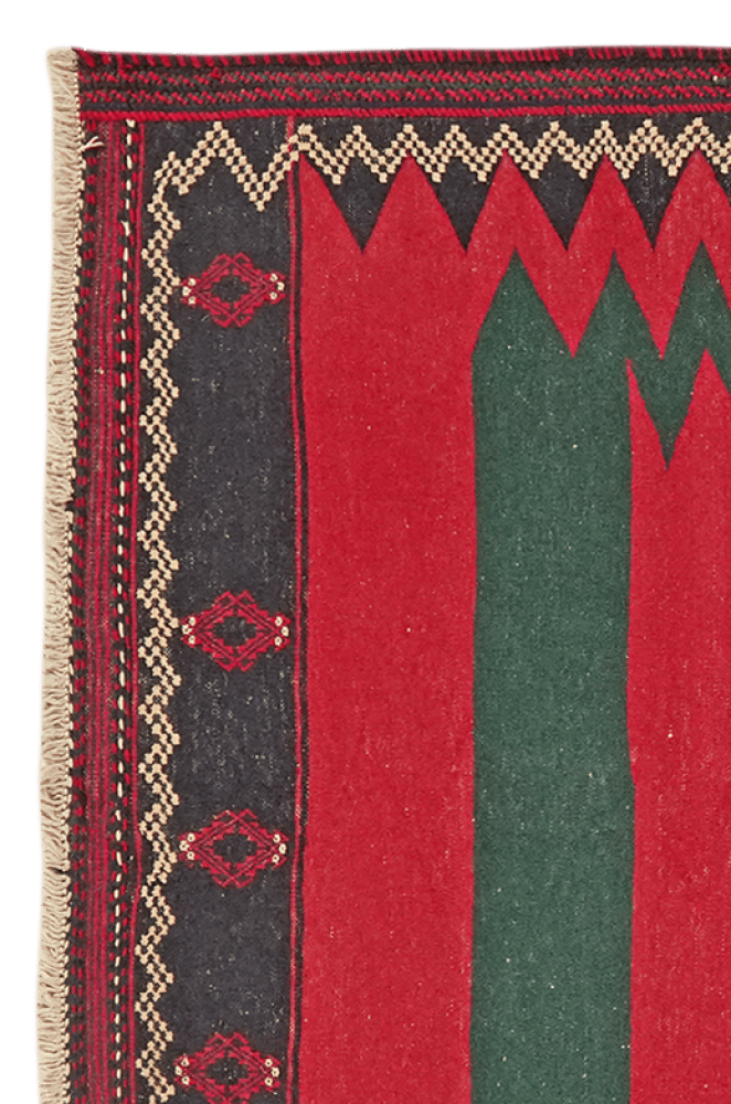 Sofreh Afshar — Handmade, 123x132 cm, Red, 100% Virgin Wool | View 3