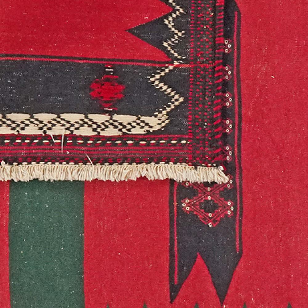 Sofreh Afshar — Handmade, 123x132 cm, Red, 100% Virgin Wool | View 6