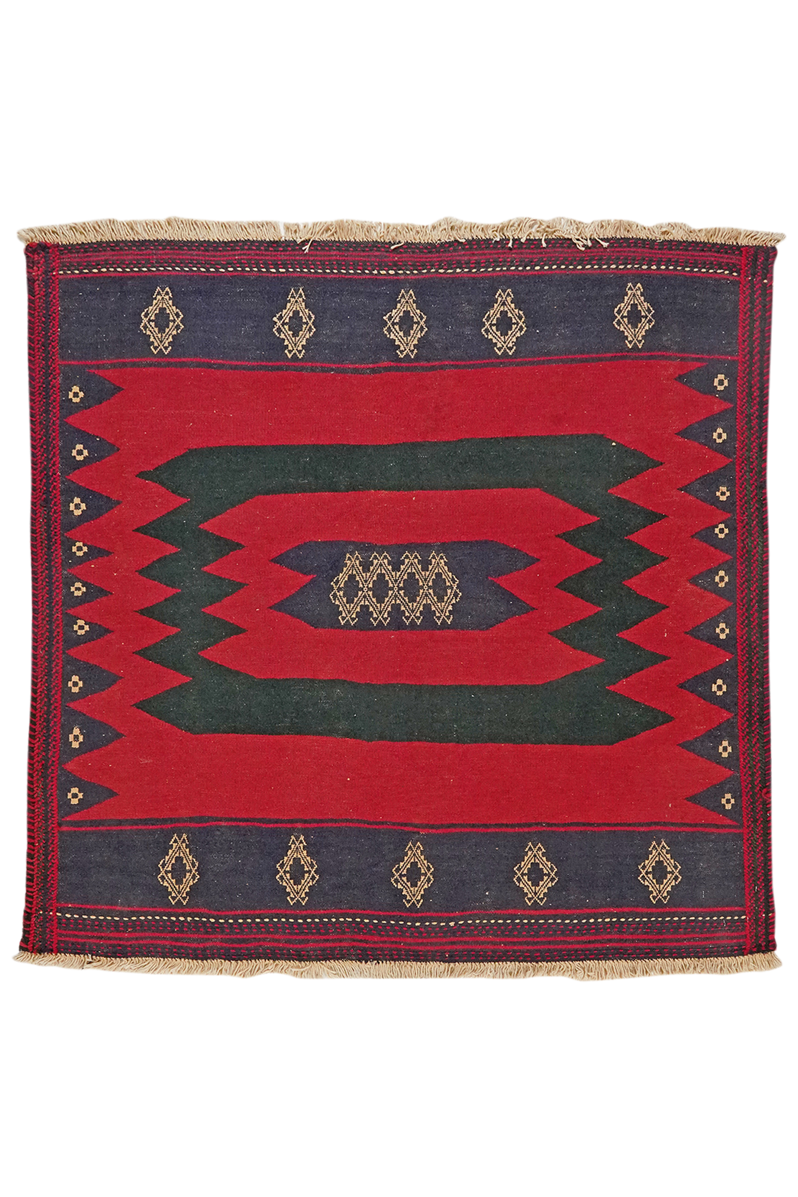 Sofreh Afshar — Handgefertigt, 126x124 cm, Bunt, 100% Virgin Wool | Main view