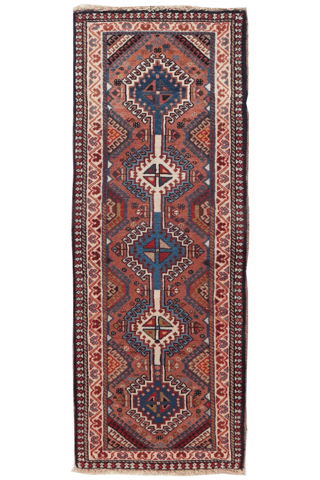 Yalameh — Hand-knotted, 53x141 cm, Brown, 100% Virgin Wool | Main view