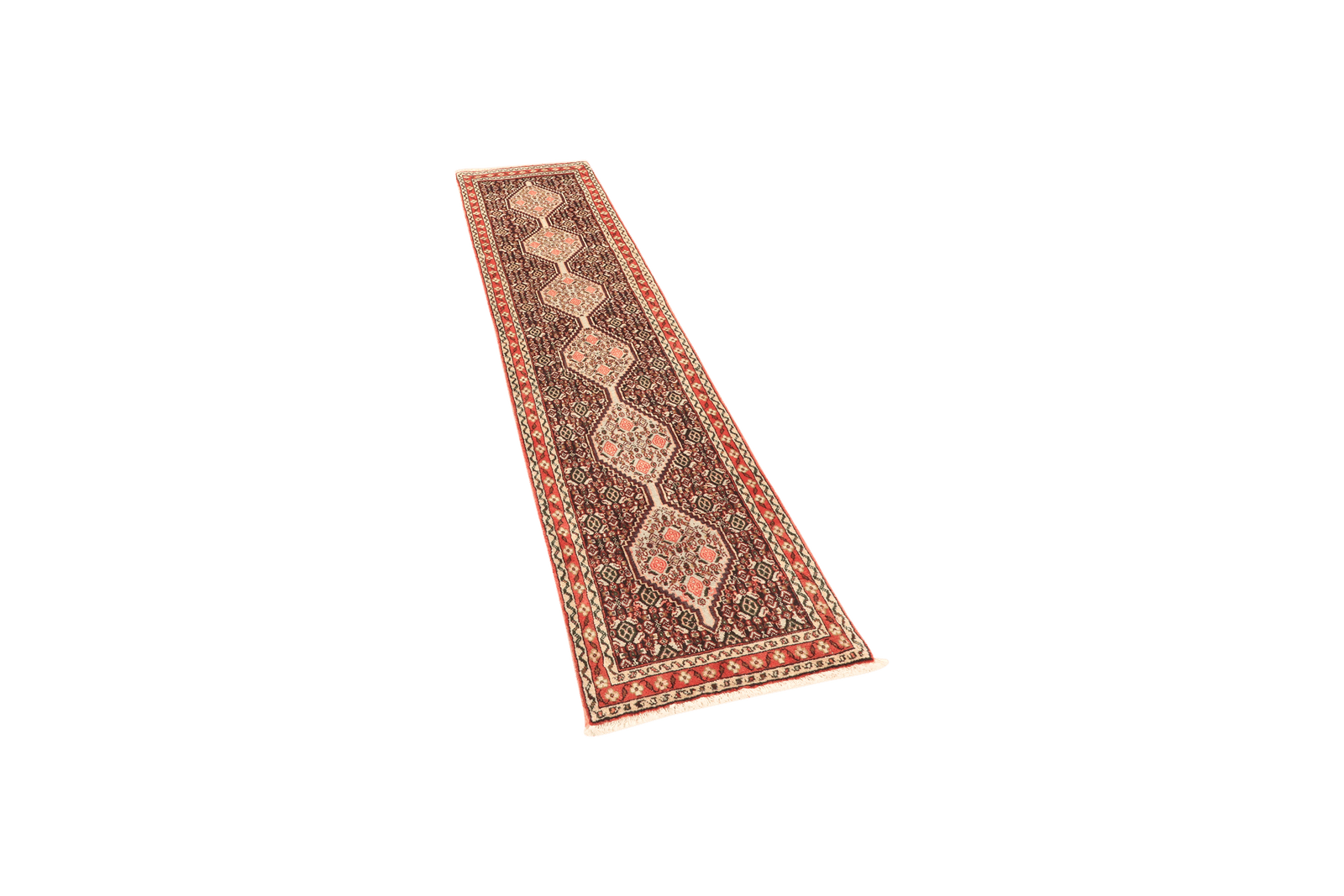 Senneh — Hand-knotted, 52x227 cm, Blue, 100% Virgin Wool | View 5