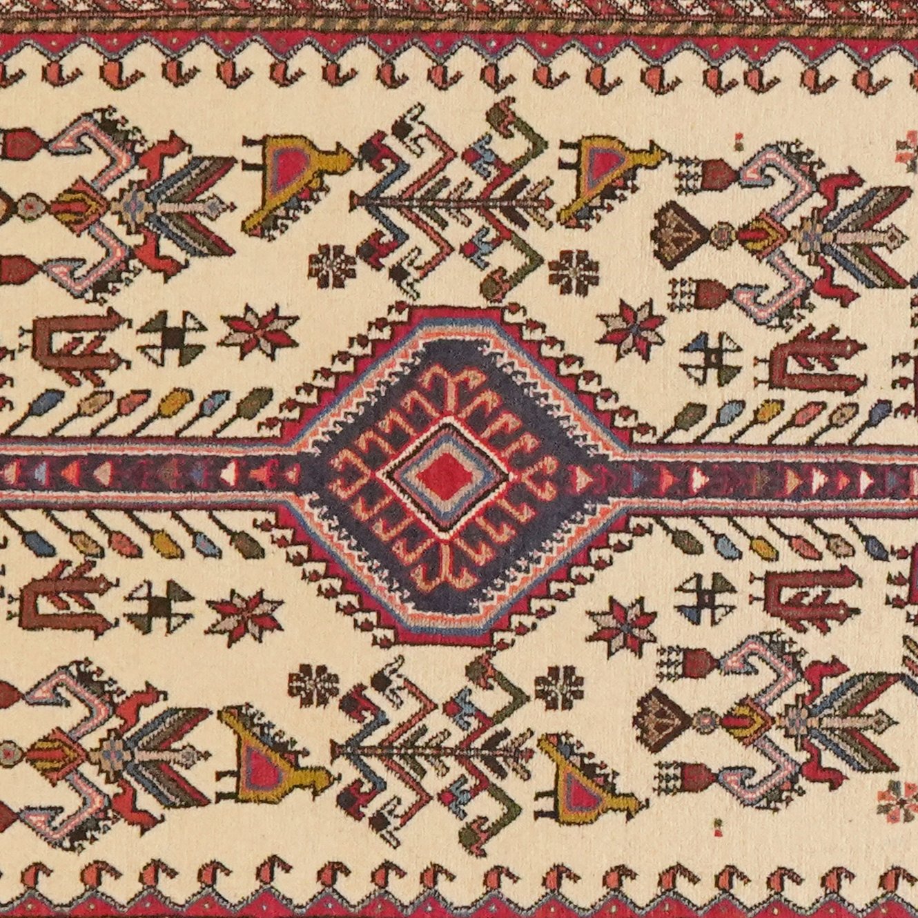 Nasrabad — Hand-knotted, 81x292 cm, Beige, 100% Virgin Wool | View 4