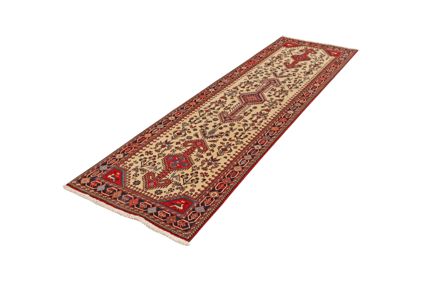 Nasrabad — Hand-knotted, 81x292 cm, Beige, 100% Virgin Wool | View 5