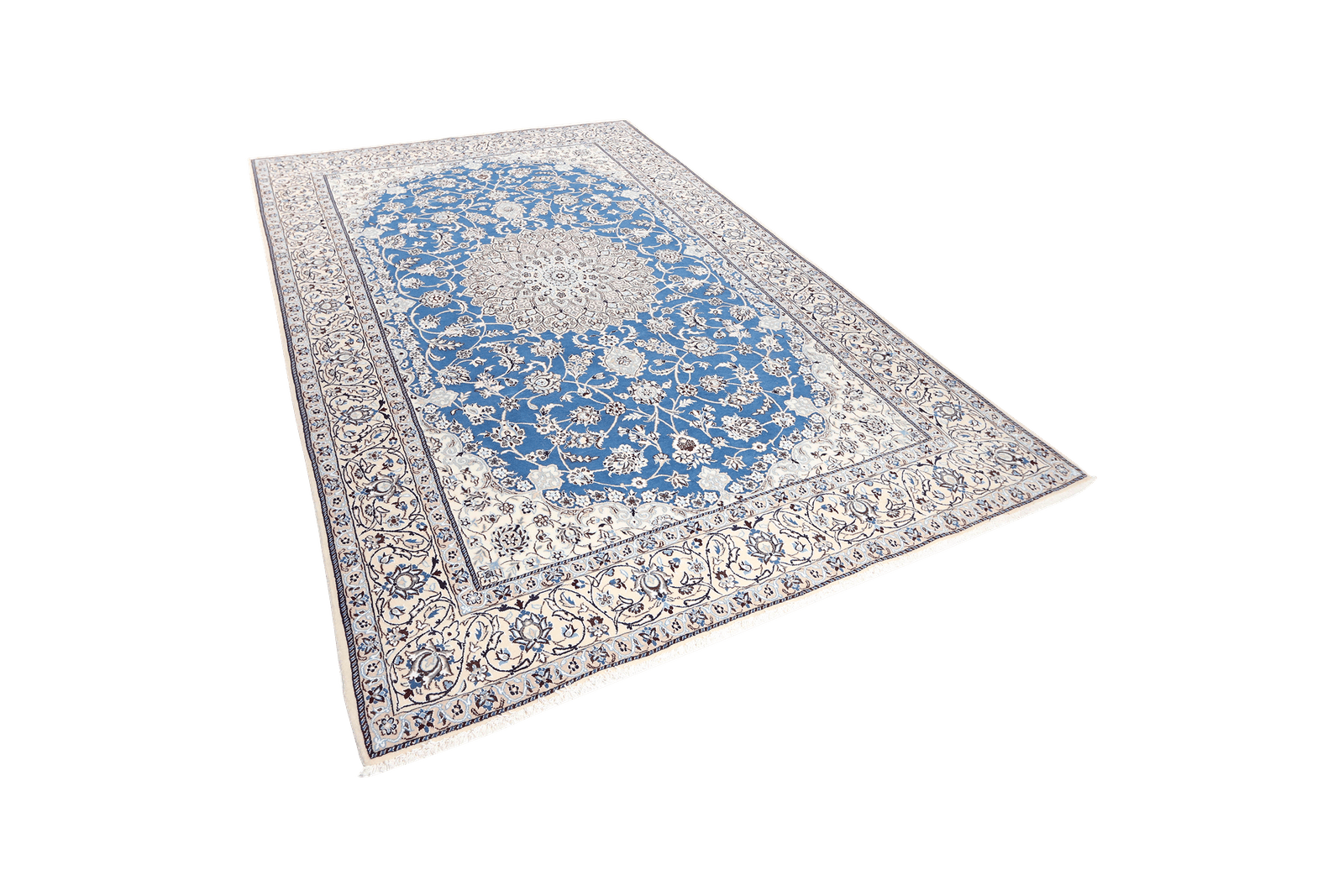 Nain 9La — Hand-knotted, 201x316 cm, Blue, 100% Virgin Wool | View 5