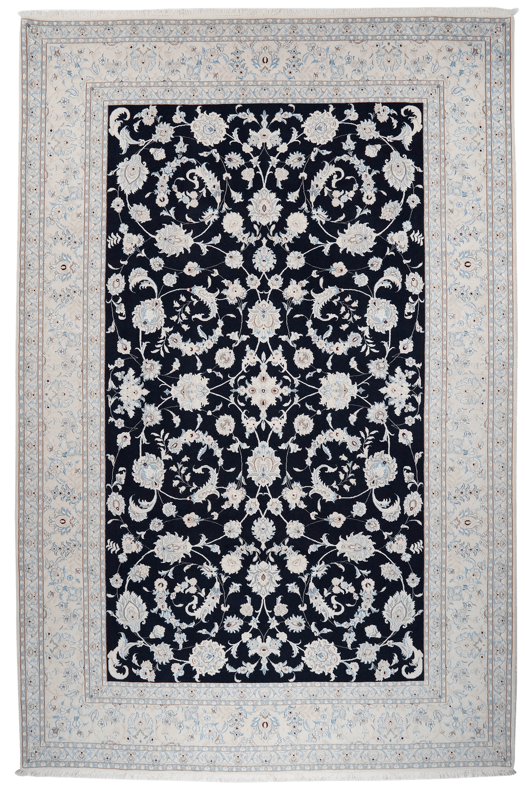 Nain 9La — Hand-knotted, 207x306 cm, Blue, 100% Virgin Wool | Main view