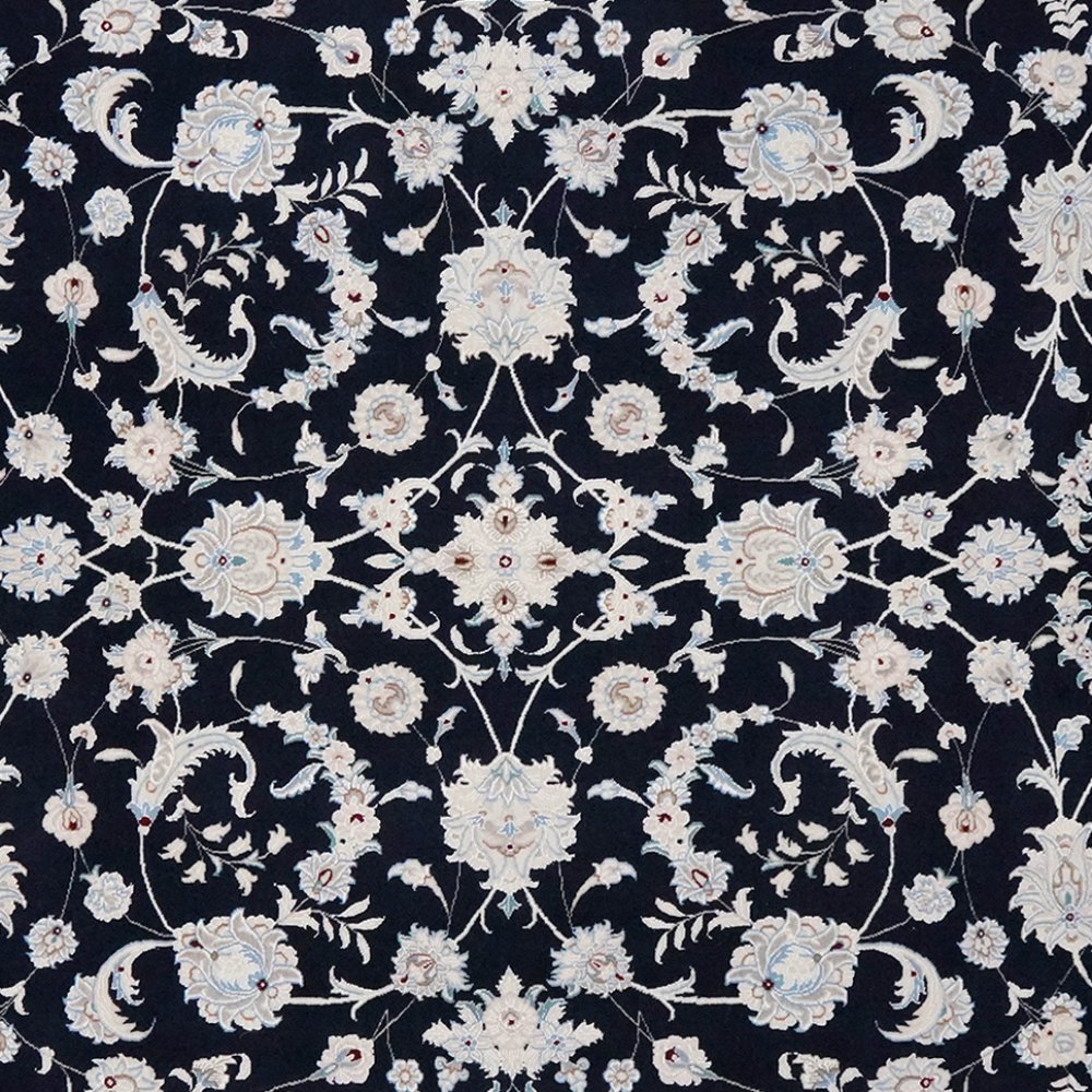 Nain 9La — Hand-knotted, 207x306 cm, Blue, 100% Virgin Wool | View 4