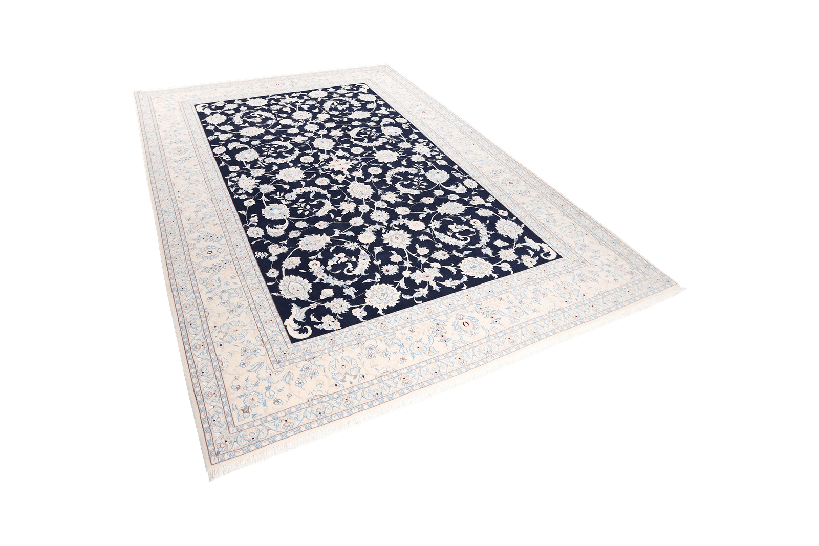 Nain 9La — Hand-knotted, 207x306 cm, Blue, 100% Virgin Wool | View 5