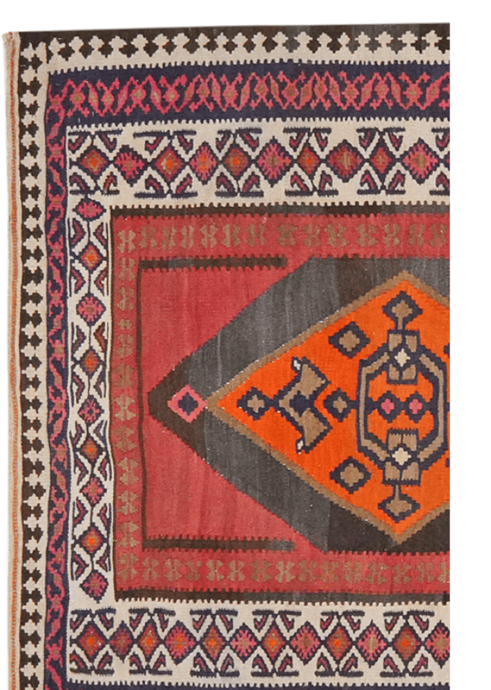 Kelim Ardebil — Handmade, 161x482 cm, Brown, 100% Virgin Wool | View 3