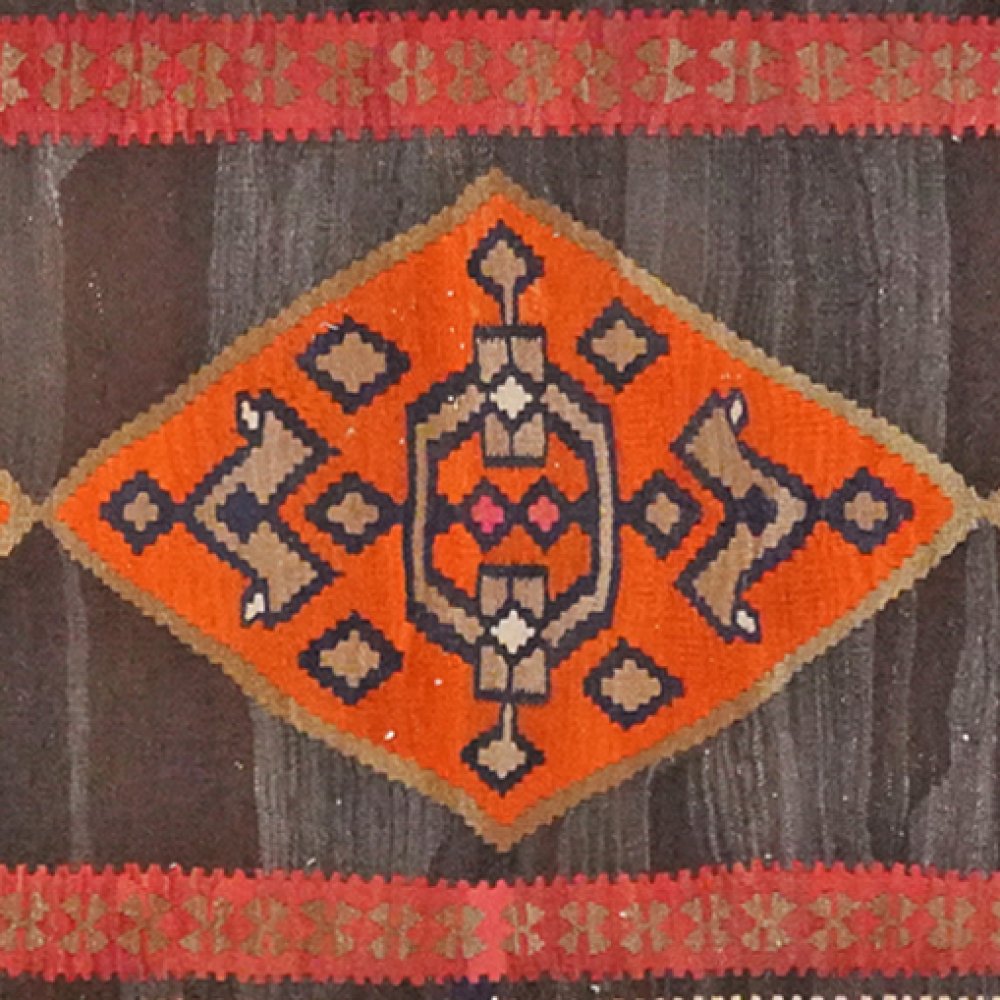 Kelim Ardebil — Handmade, 161x482 cm, Brown, 100% Virgin Wool | View 4