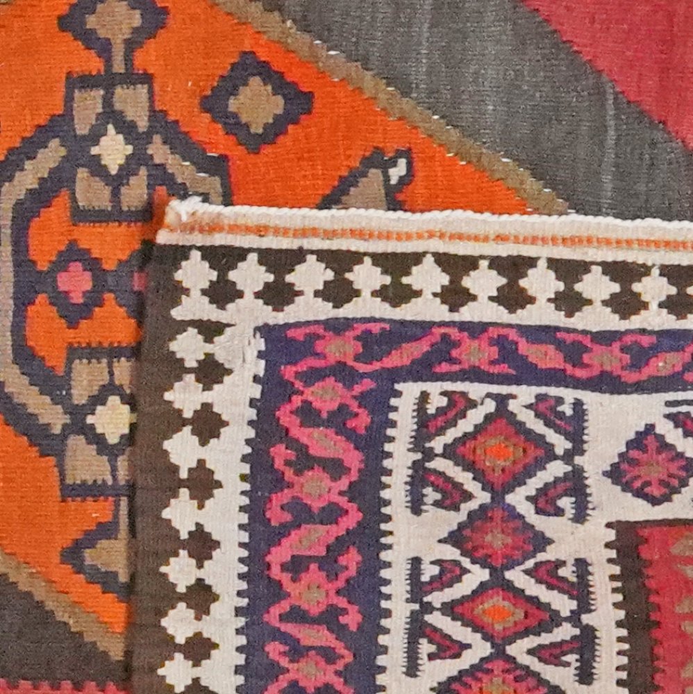 Kelim Ardebil — Handmade, 161x482 cm, Brown, 100% Virgin Wool | View 6