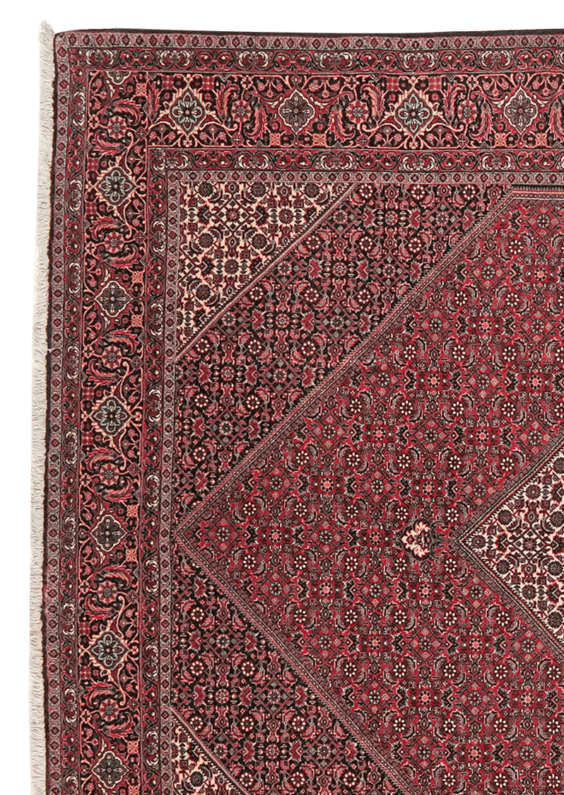 Bidjar — Hand-knotted, 202x303 cm, Red, 100% Virgin Wool | View 3