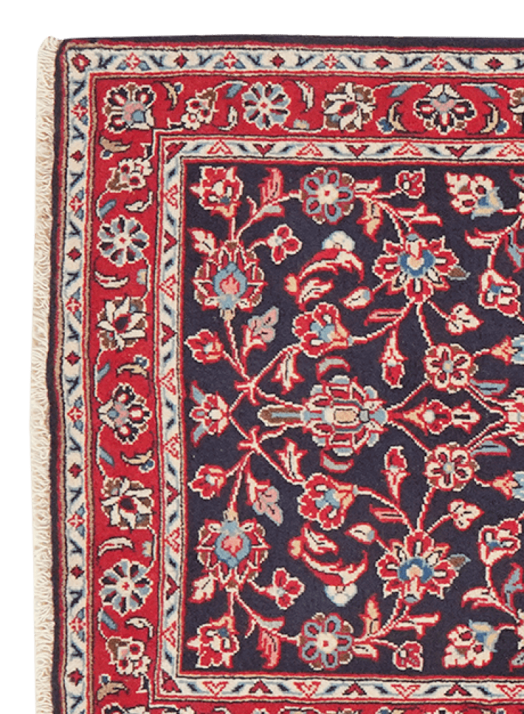 Ardakan — Hand-knotted, 74x191 cm, Blue, 100% Virgin Wool | View 3