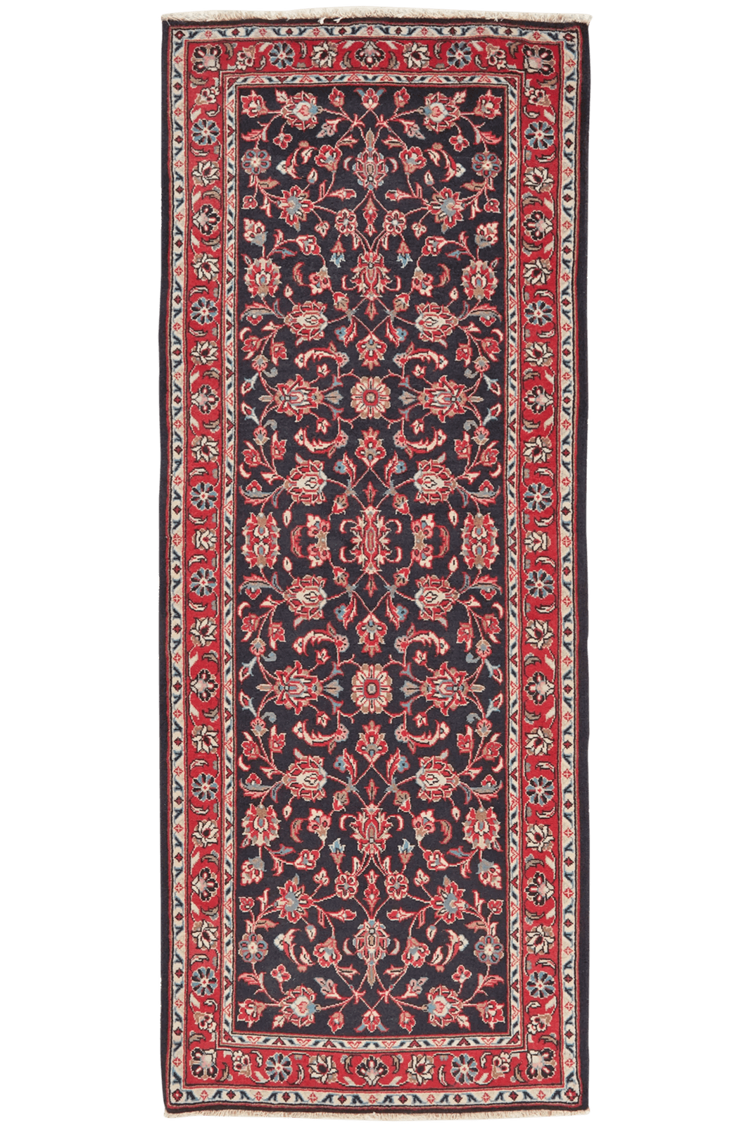 Ardakan — Hand-knotted, 80x212 cm, Blue, 100% Virgin Wool | Main view