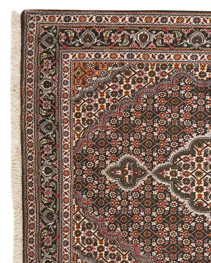 Tabriz 40 Raj — Handgefertigt, 157x103 cm, Schwarz, 100% Virgin Wool | View 4