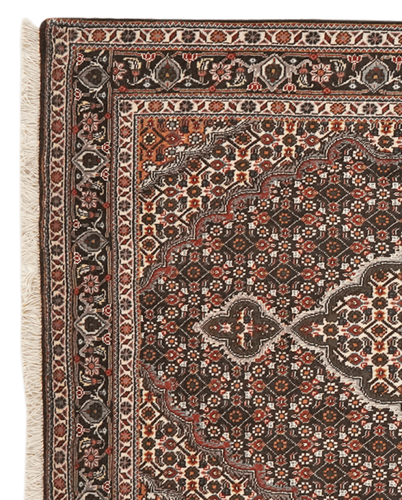 Tabriz 40 Raj — Hand-knotted, 103x157 cm, Black, 100% Virgin Wool | View 3