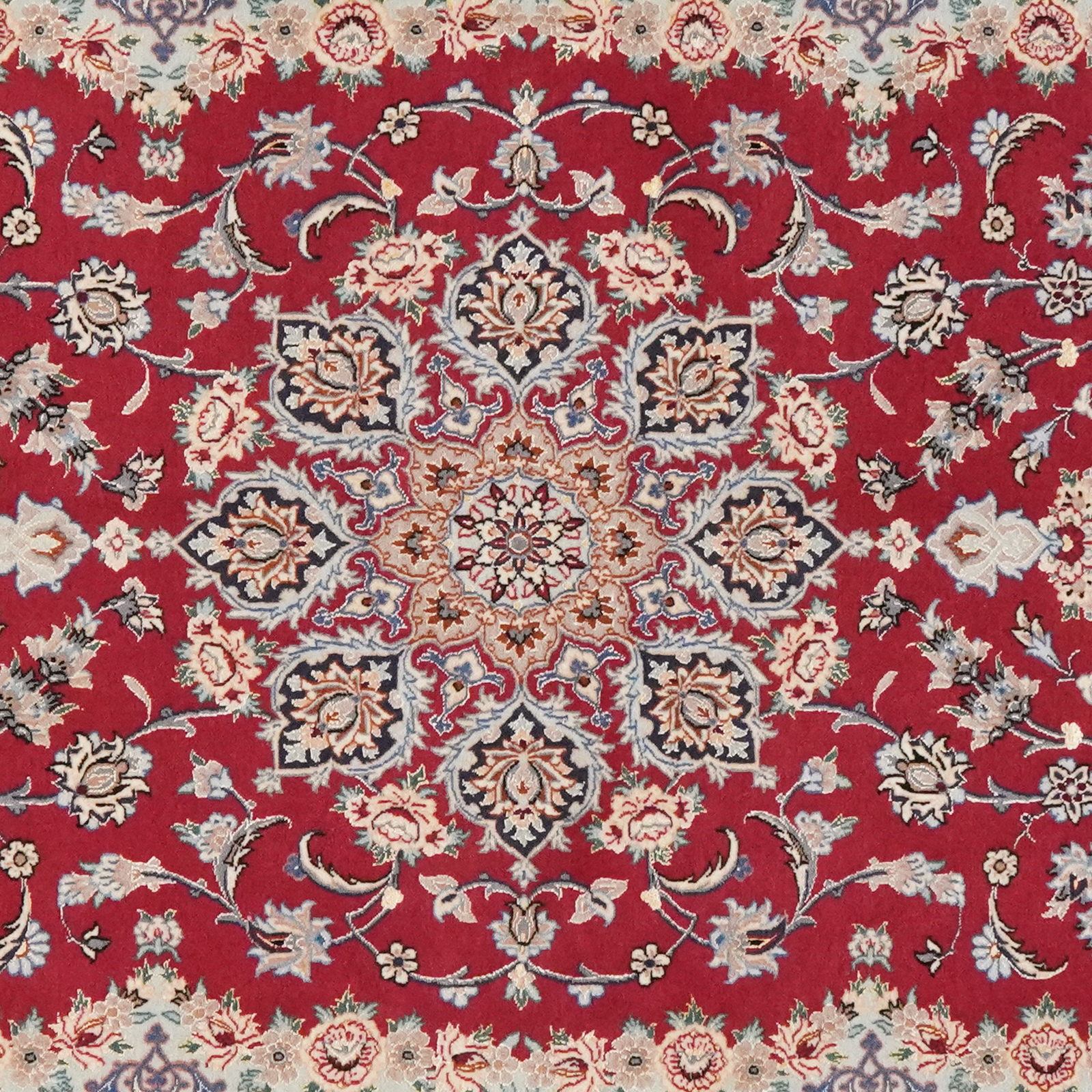 Isfahan — Handgefertigt, 204x128 cm, Blau, 95% Schurwolle, 5% Seide | View 5