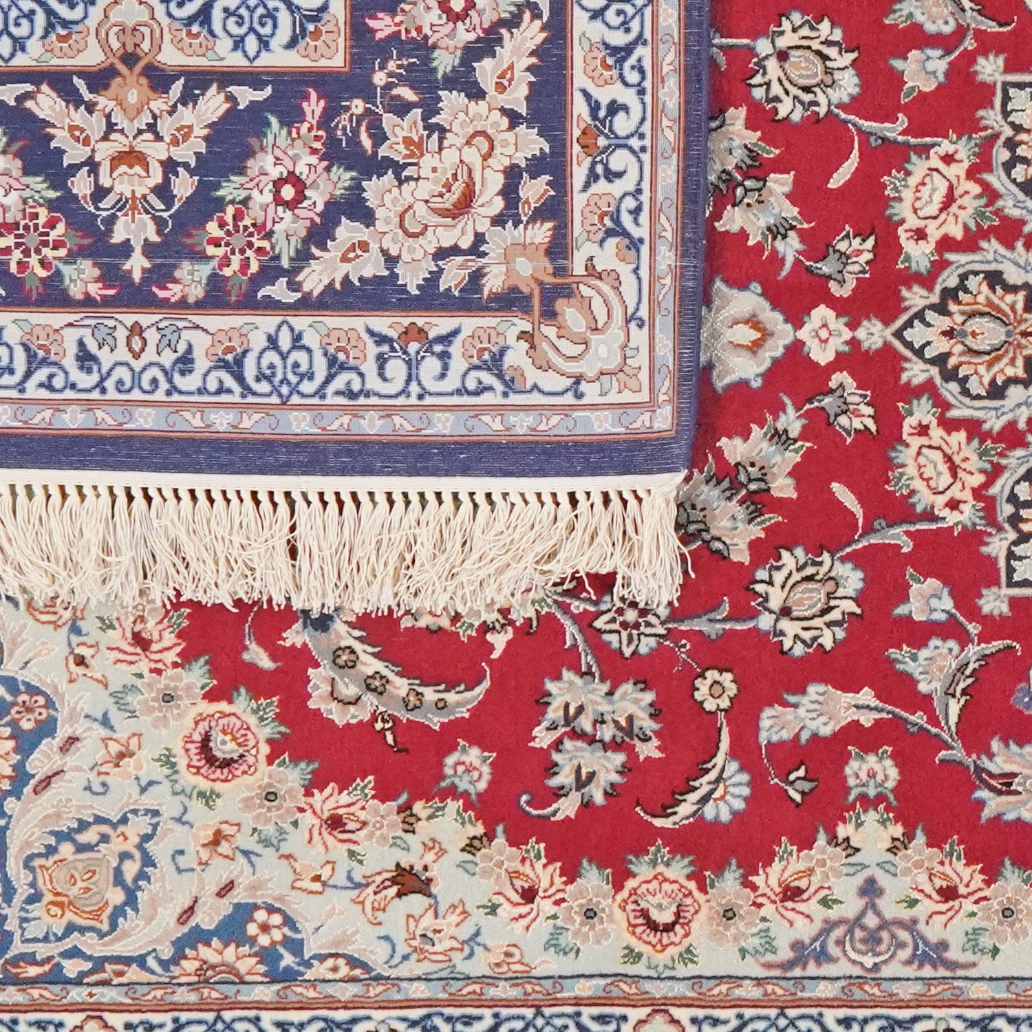 Isfahan — Handgefertigt, 204x128 cm, Blau, 95% Schurwolle, 5% Seide | View 7