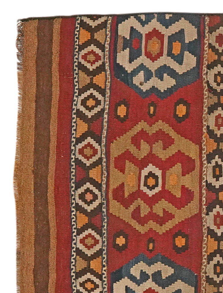 Kelim — Handgefertigt, 95x90 cm, Bunt, 100% Virgin Wool | View 4