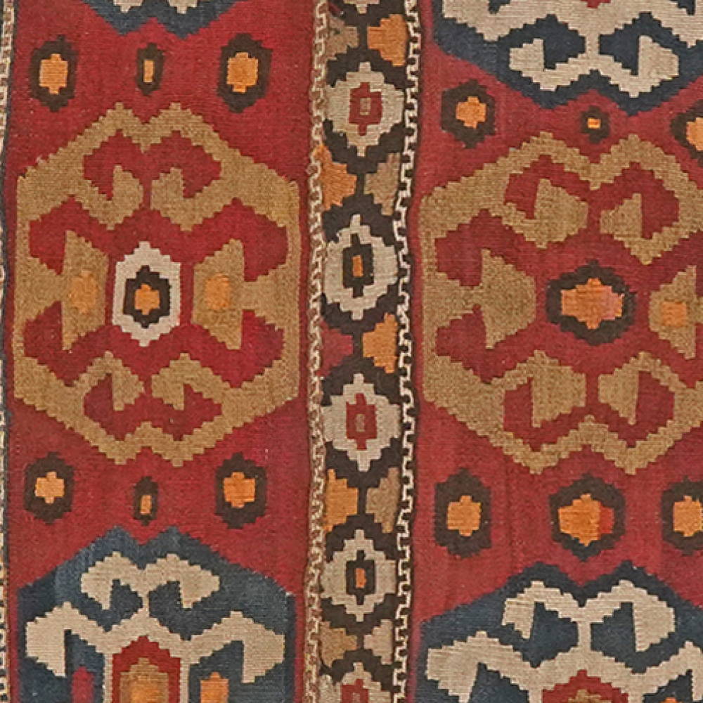 Kelim — Handgefertigt, 95x90 cm, Bunt, 100% Virgin Wool | View 5