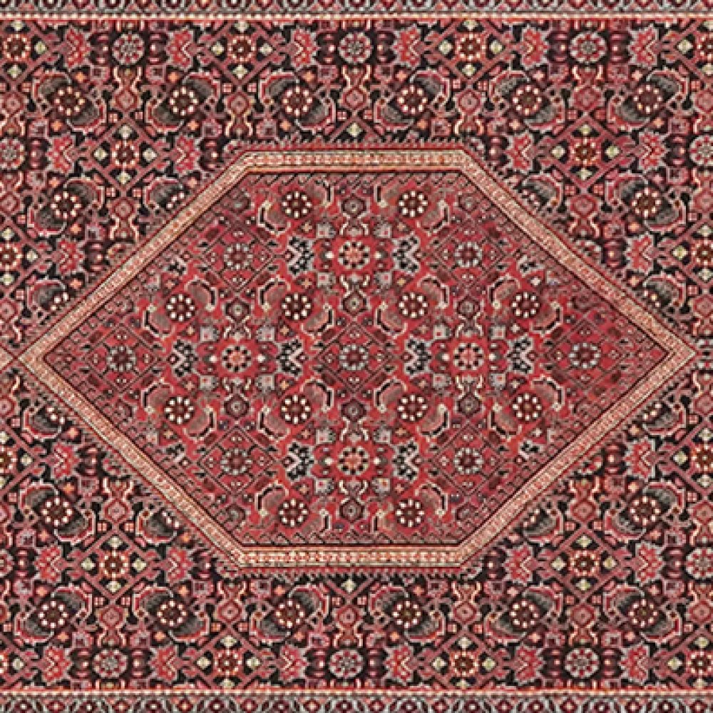 Bidjar — Hand-knotted, 85x407 cm, Blue, 95% Schurwolle, 5% Seide | View 4