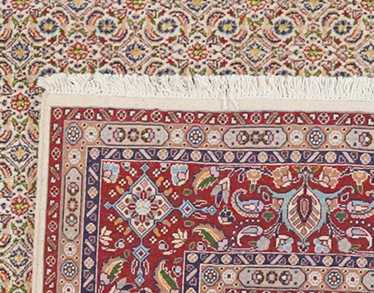 Moud Mahi — Hand-knotted, 197x199 cm, Beige, 100% Virgin Wool | View 6