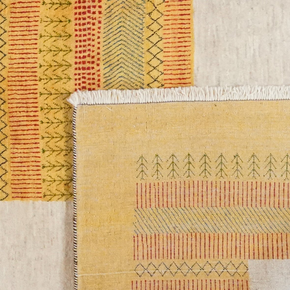 Rizbaf — Hand-knotted, 252x337 cm, Yellow, 100% Virgin Wool | View 6