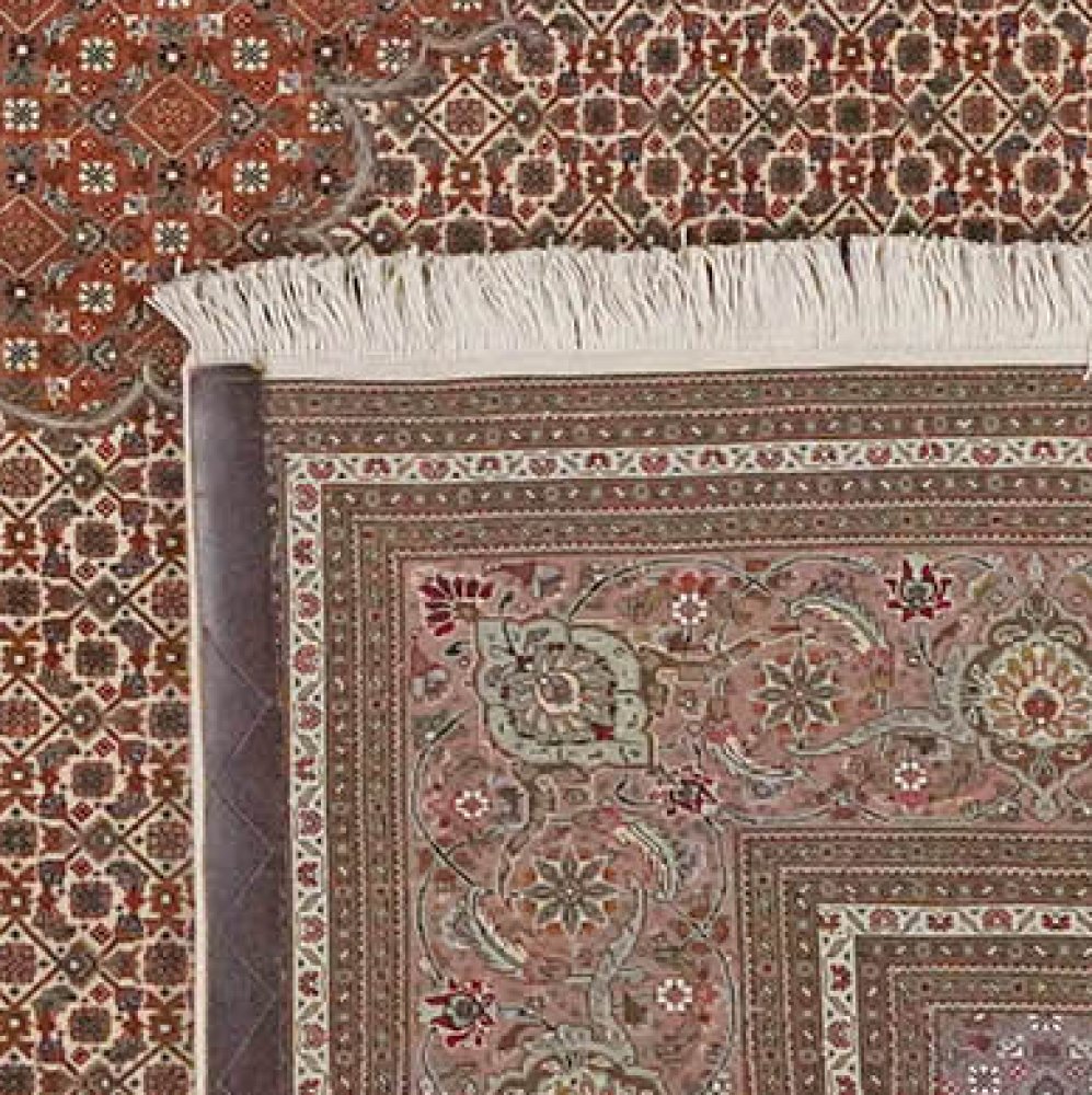 Tabriz 50 Raj — Hand-knotted, 244x248 cm, Brown, 100% Virgin Wool | View 6