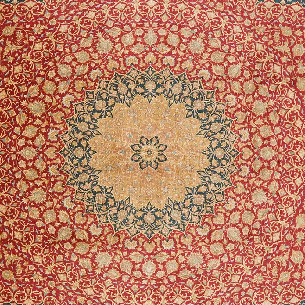Ghoum Seide — Hand-knotted, 203x305 cm, Red, 100% Silk | View 4
