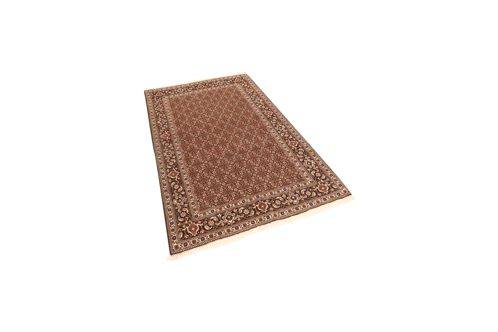 Tabriz 40 Raj — Hand-knotted, 101x159 cm, Black, 100% Virgin Wool | View 5