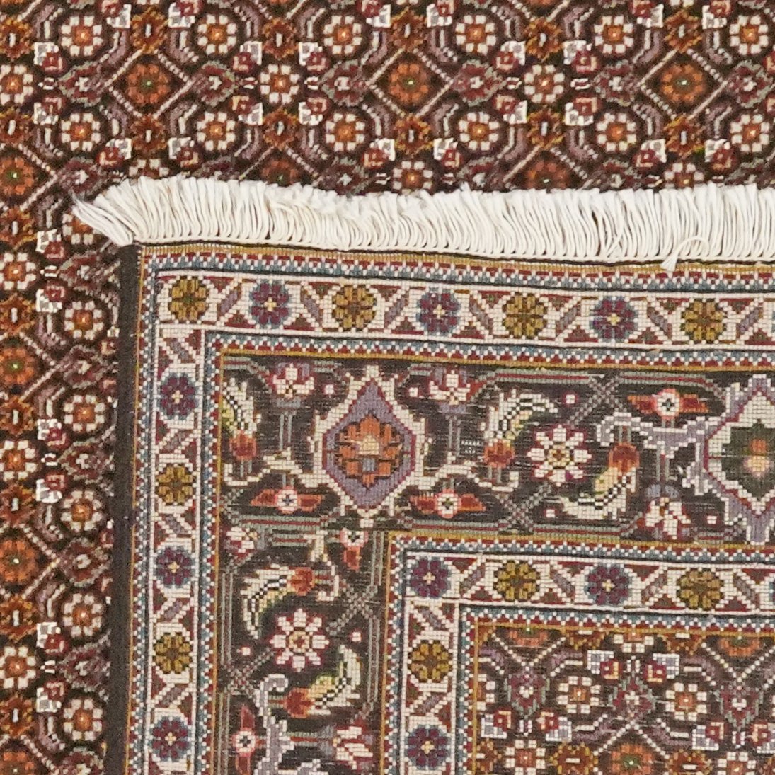 Tabriz 40 Raj — Hand-knotted, 101x159 cm, Black, 100% Virgin Wool | View 6