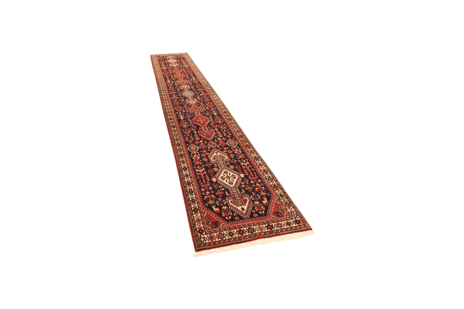 Nasrabad — Hand-knotted, 82x399 cm, Blue, 100% Virgin Wool | View 5